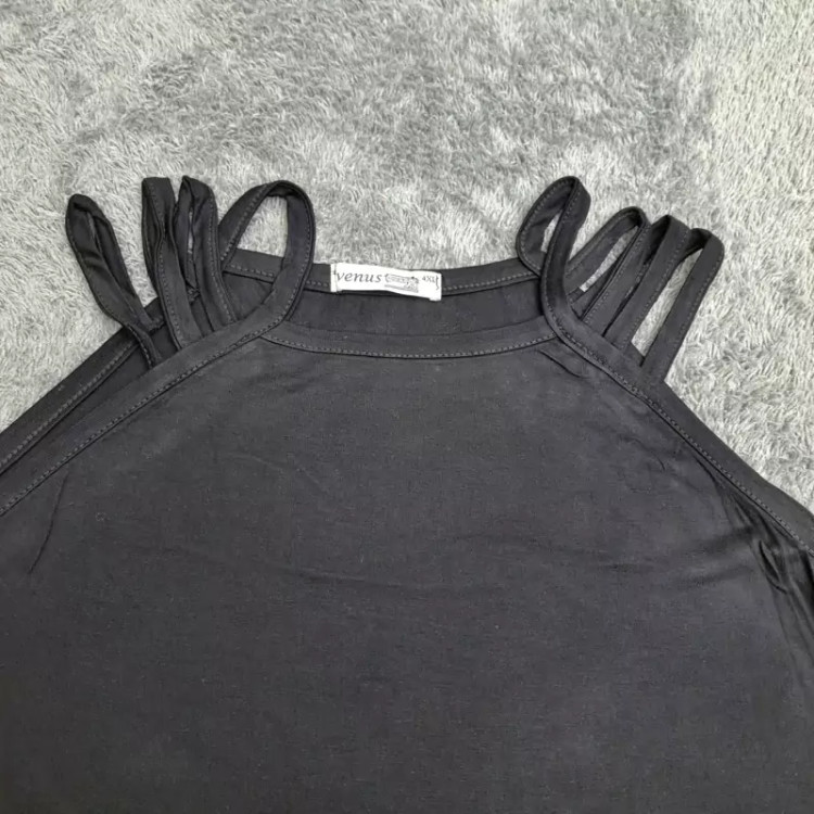 تاپ مشکی ویسکوز زنانه