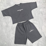 ست کراپ شلوارک بالنسیاگا مشکی