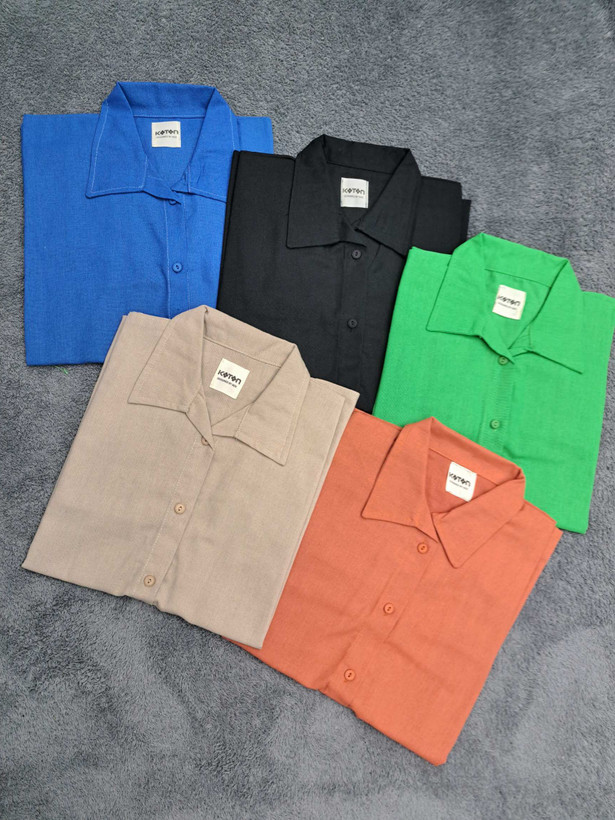 شومیز کتان پاییزی زنانه