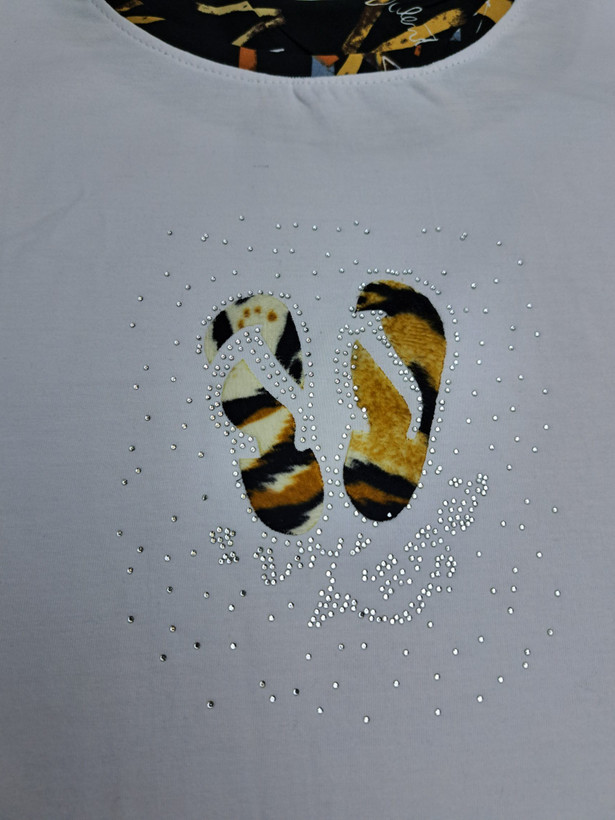 تیشرت پنبه چاپ پلنگی طور