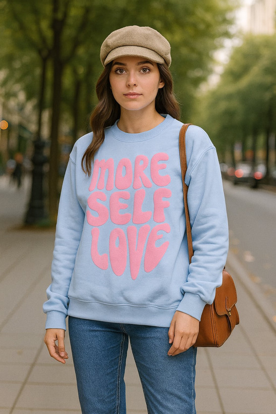 Buy women's autumn blouse with love print