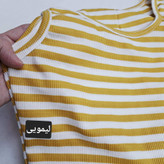 ست تاپ و شلوارک حلقه ای راه راه کبریتی دخترانه زنانه