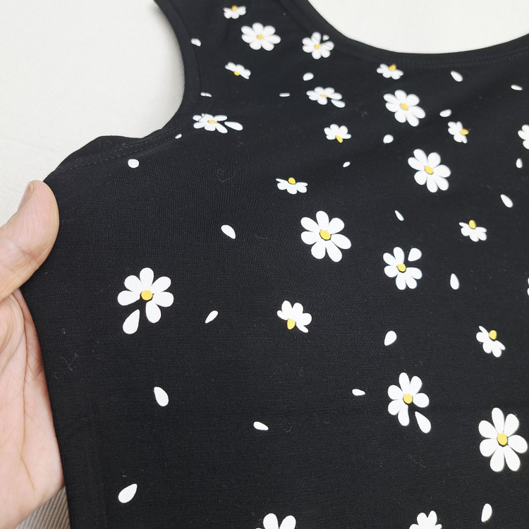 تاپ آستین حلقه ای ویسکوز بابونه