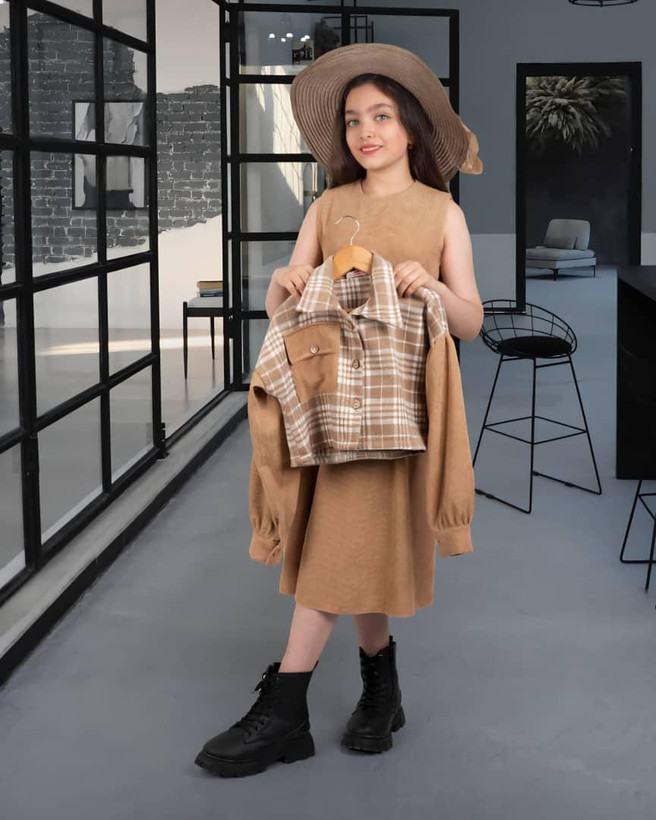 خرید ست دو تیکه کت و سارافون بچه گانه