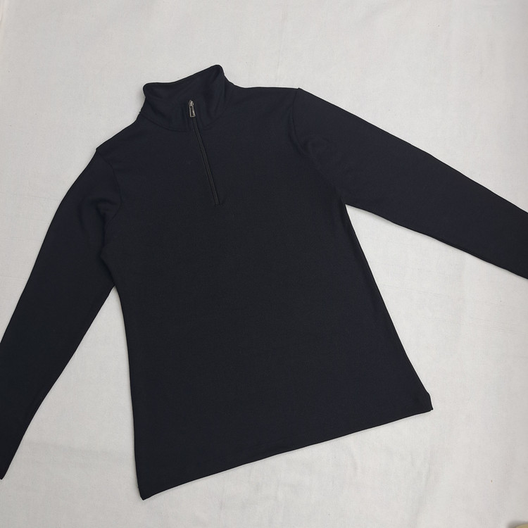 خرید آنلاین بلوز یقه زیپدار قواره آزاد، نرم و کشسان