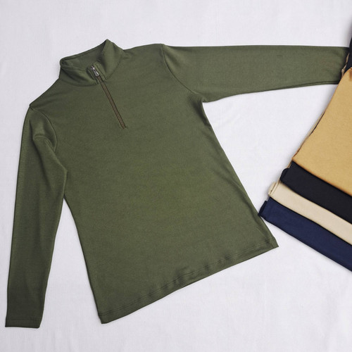 بلوز قواره بزرگ یقه زیپدار فانریپ