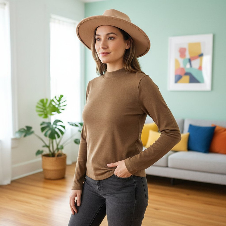 خرید بلوز یقه ۵ سانت پنبه ای