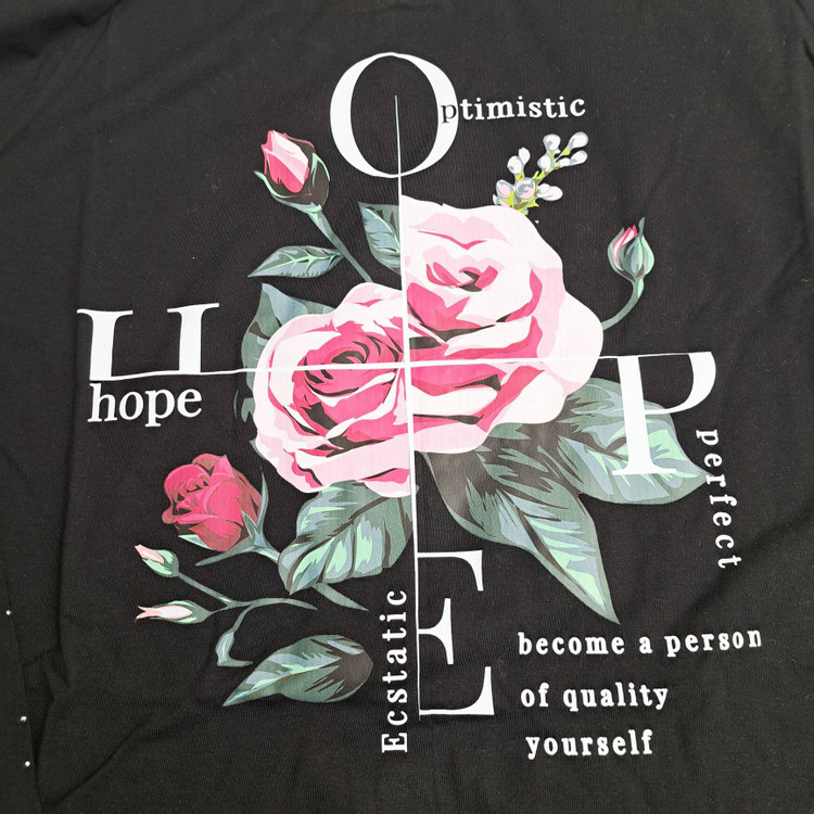 بلوز کلاهدار فینگردار چاپ رز