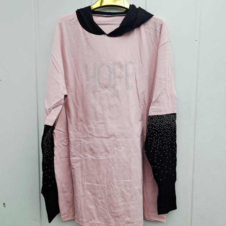 بلوز کلاهدار فینگردار چاپ hope